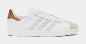 Shoe Palace Exclusive Gazelle Mens Lifestyle Shoes (White/Brown) Adidas Gazelle vintage-inspired casual sneakers