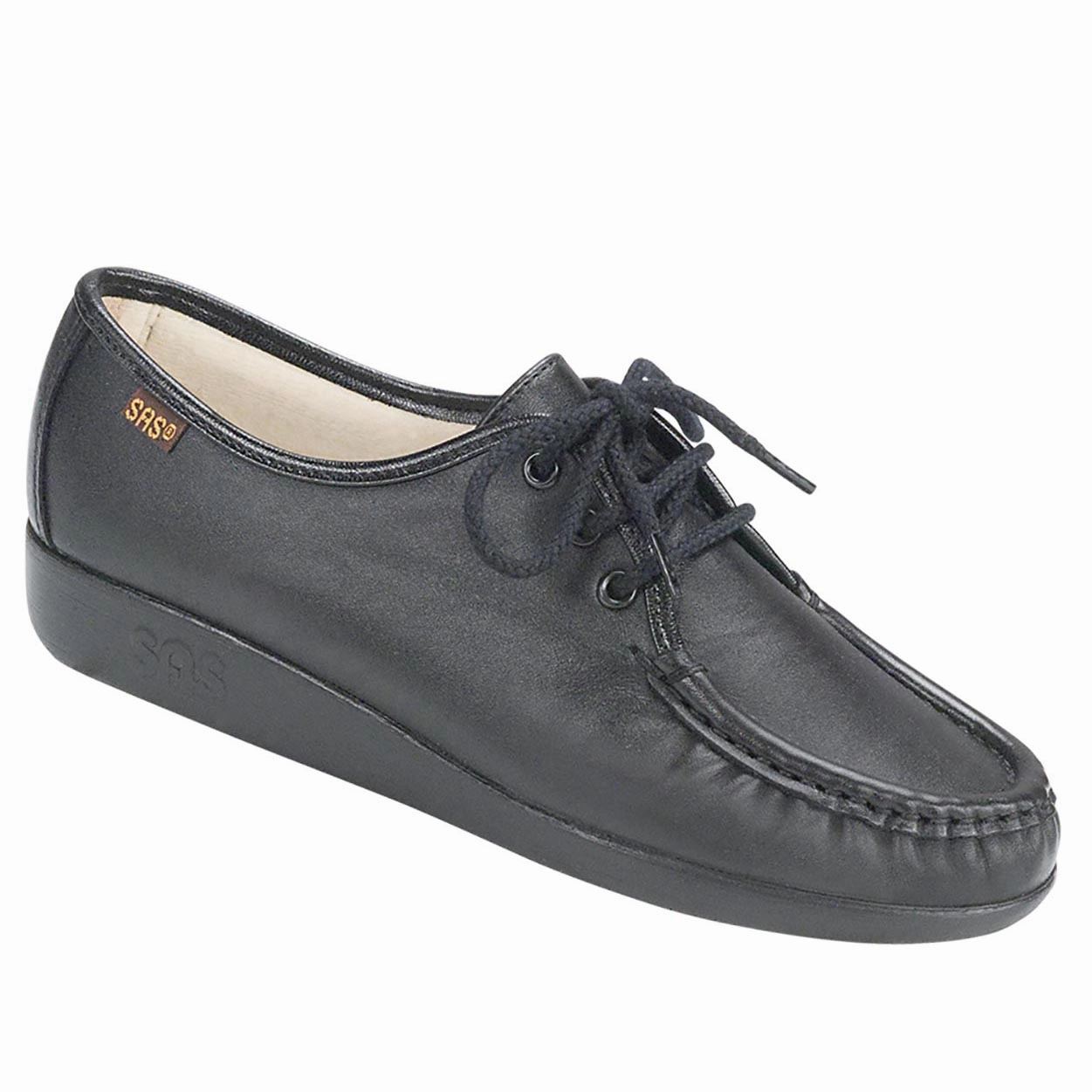 Siesta - Black SAS comfort walking shoes with supportive build