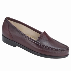 Simplify - Antique Wine SAS comfort walking shoes with supportive build
