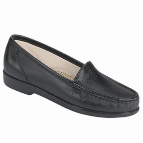 Simplify - Black SAS comfort walking shoes with supportive build