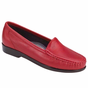 Simplify - Red SAS comfort walking shoes with supportive build