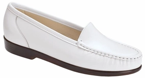 Simplify - White SAS comfort walking shoes with supportive build