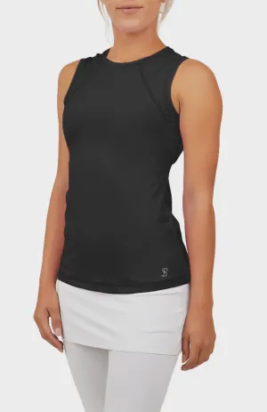 SofiBella Sleeveless Tank UV Black Clothing Sofibella Women