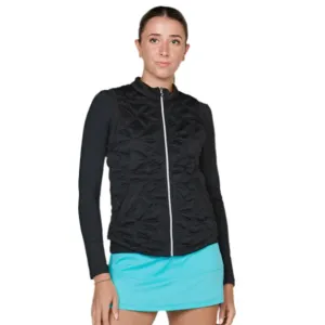 Sofibella Women's Quilt Vest UV Staples - Black Clothing Sofibella Women