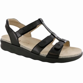 Sorrento - Black SAS comfort walking shoes with supportive build