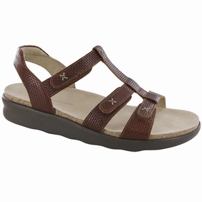 Sorrento - Woven Brandy SAS comfort walking shoes with supportive build