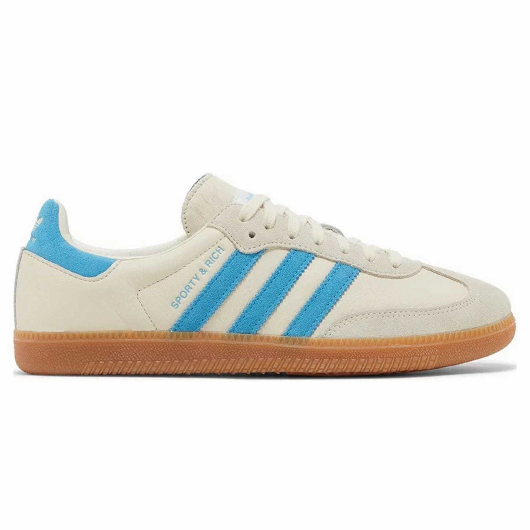 Sporty & Rich x Adidas Samba OG 'Cream Blue' Throwback low-top sneakers