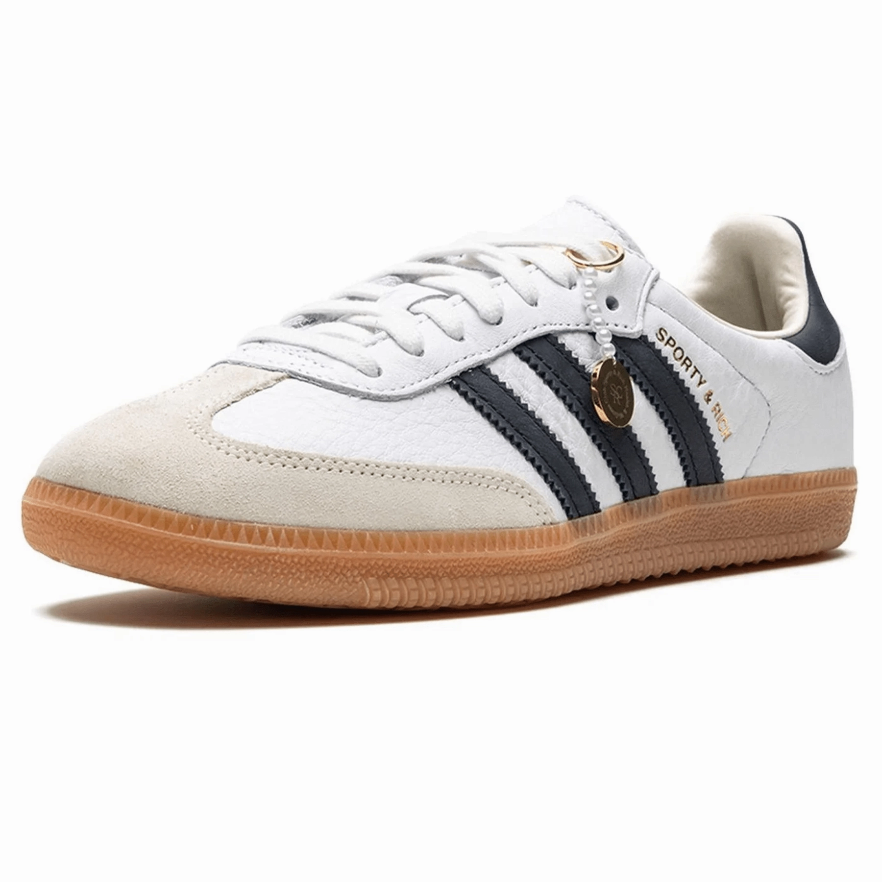 Sporty & Rich x Adidas Samba OG 'White Black' Throwback low-top sneakers