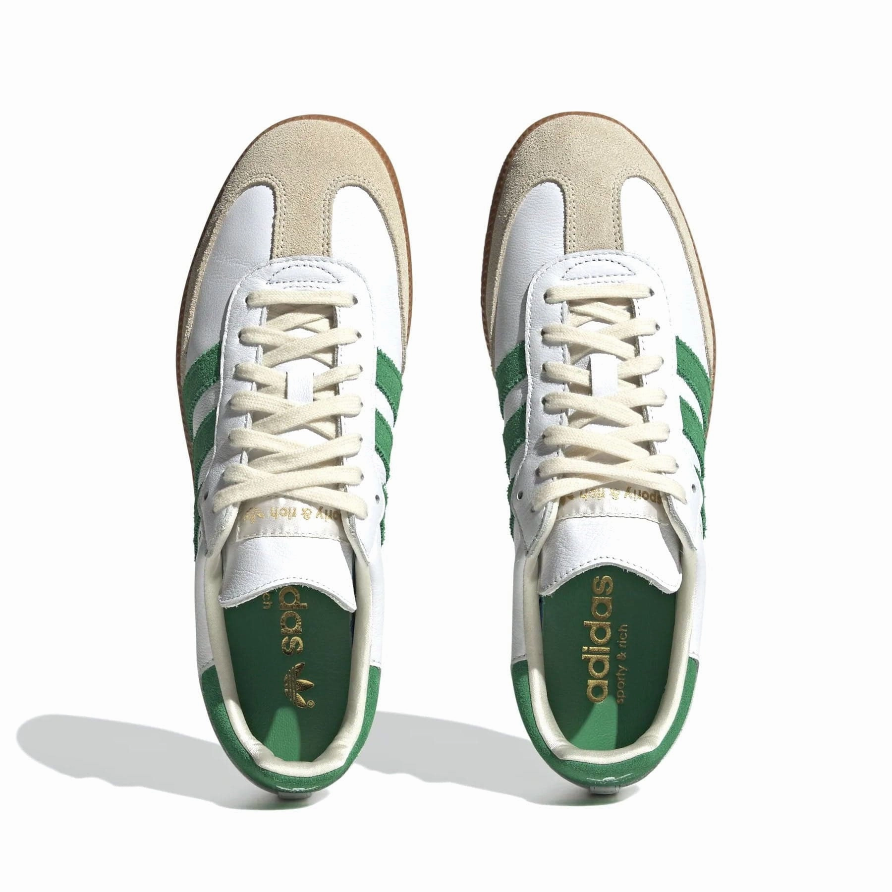 Sporty & Rich x adidas Samba OG 'White Green' Throwback low-top sneakers