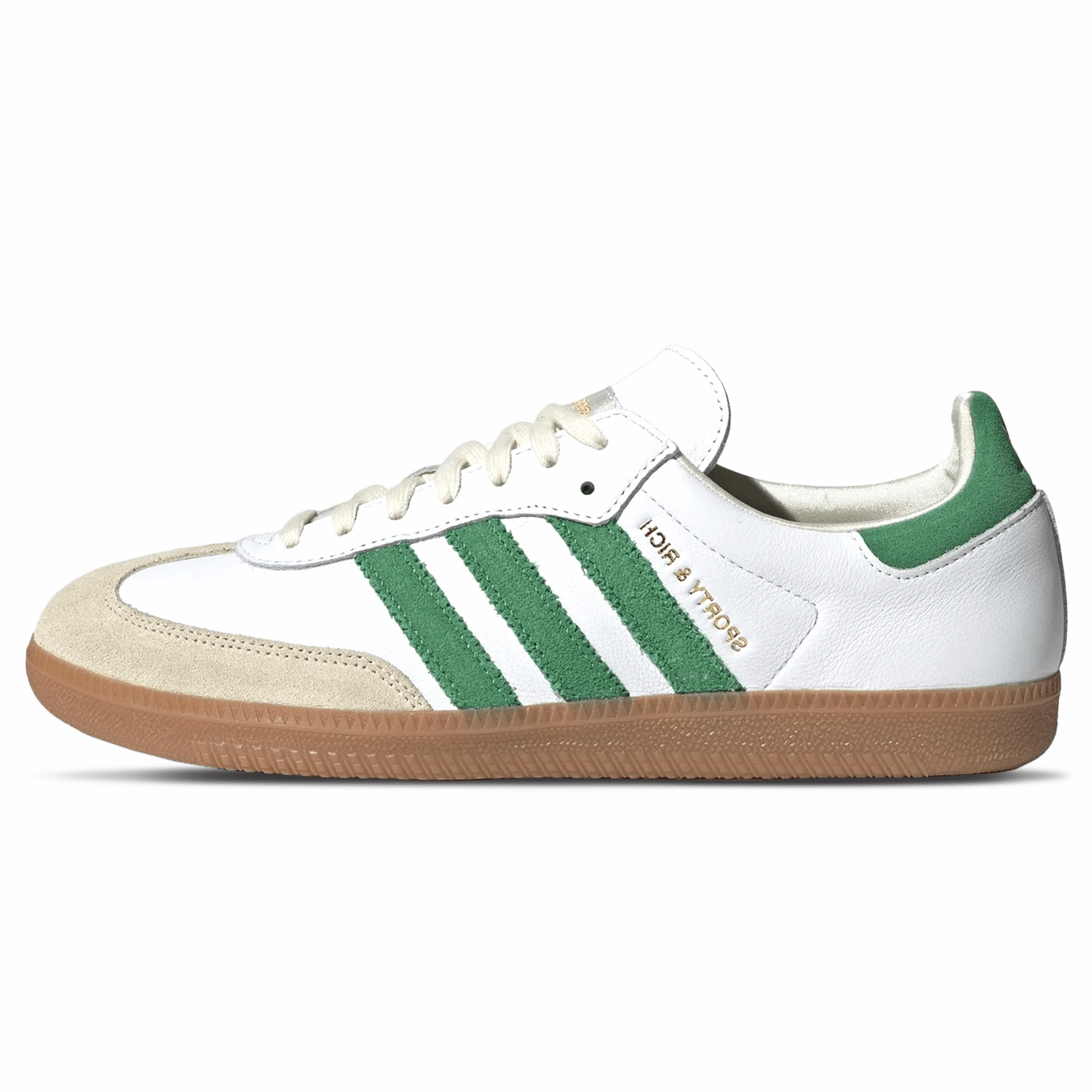 Sporty & Rich x adidas Samba OG 'White Green' Adidas Samba low-profile casual sneakers