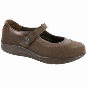 Step Out - Brown SAS comfort walking shoes with supportive build