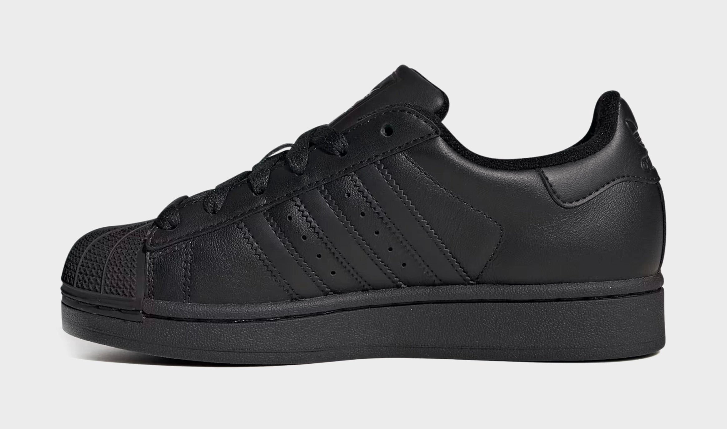 Superstar II Grade School Lifestyle Shoes (Black) Shell toe urban sneakers