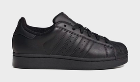 Superstar II Grade School Lifestyle Shoes (Black) Adidas Superstar shell-toe sneakers with timeless appeal