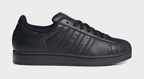 Superstar II Mens Lifestyle Shoes (Black) Adidas Superstar shell-toe sneakers with timeless appeal