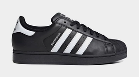 Superstar II Mens Lifestyle Shoes (Black/White) Adidas Superstar shell-toe sneakers with timeless appeal