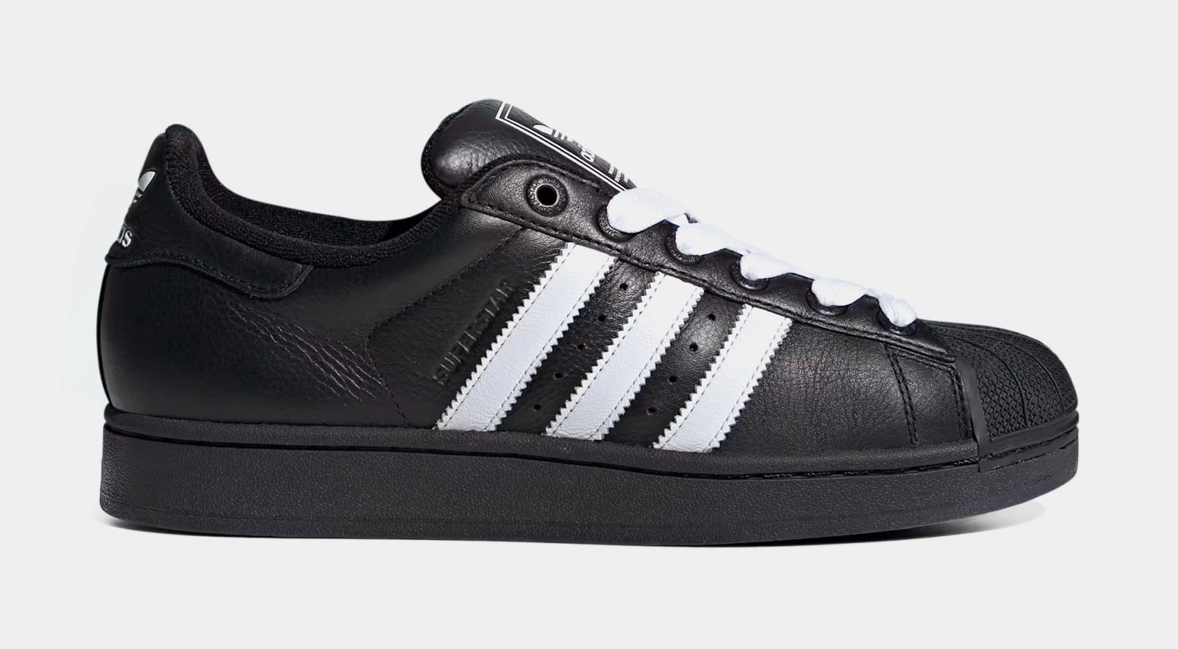 Superstar II Mens Lifestyle Shoes (White/Black) Adidas Superstar shell-toe sneakers with timeless appeal
