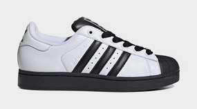 Superstar II Mens Lifestyle Shoes (White/Black/White) Adidas Superstar shell-toe sneakers with timeless appeal