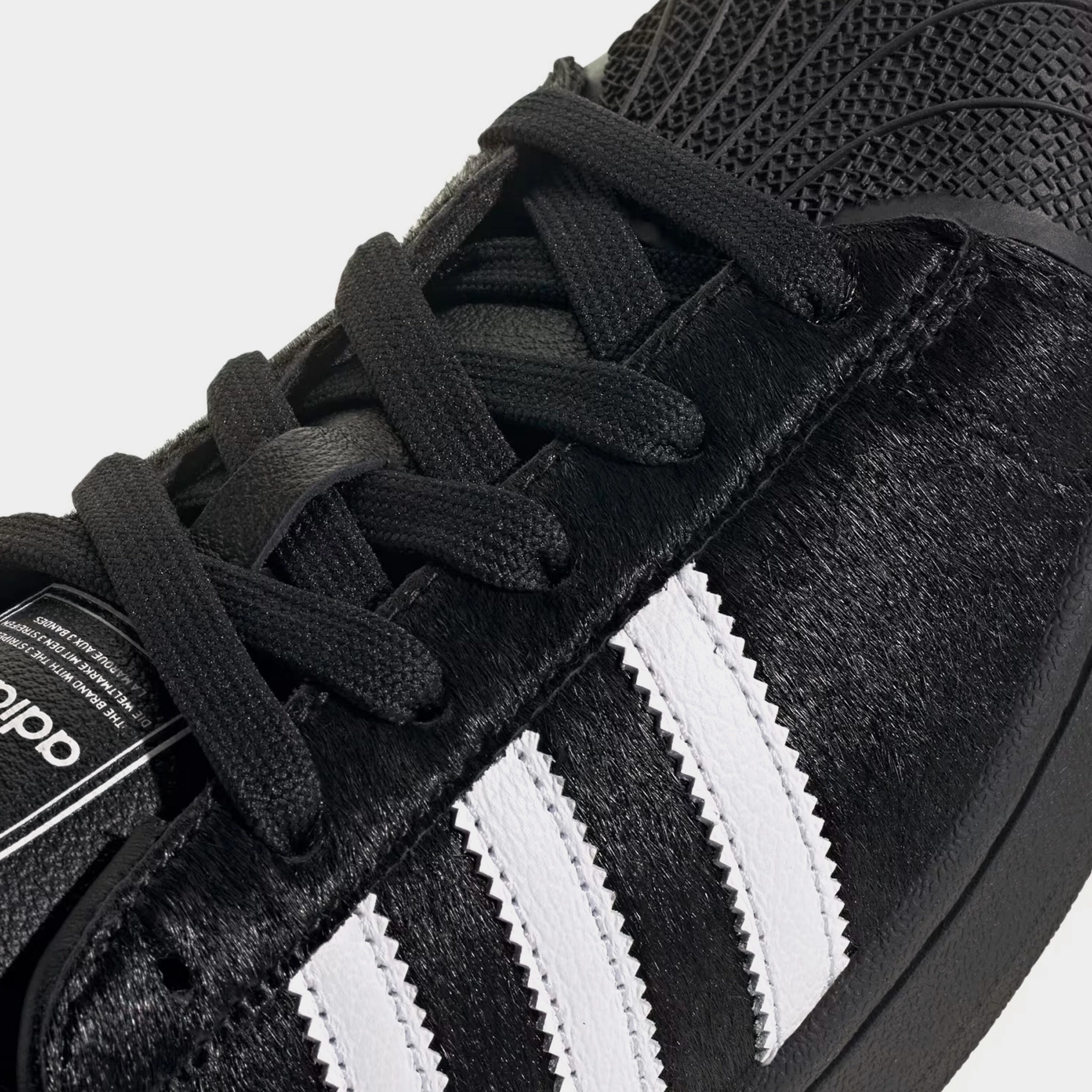 Superstar II Pony Hair Womens Lifestyle Shoes (Core Black/White) Shell toe urban sneakers
