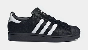Superstar II Pony Hair Womens Lifestyle Shoes (Core Black/White) Adidas Superstar shell-toe sneakers with timeless appeal
