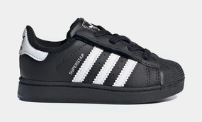 Superstar II Toddler Lifestyle Shoes (Core Black/Cloud White) Adidas Superstar shell-toe sneakers with timeless appeal