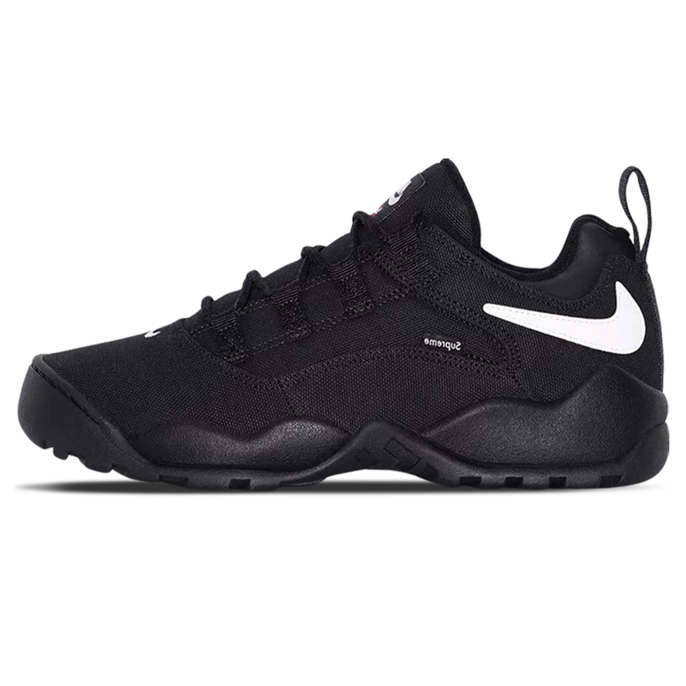 Supreme x Nike Darwin Low SB 'Black' Nike SB skate shoes with padded support and grip