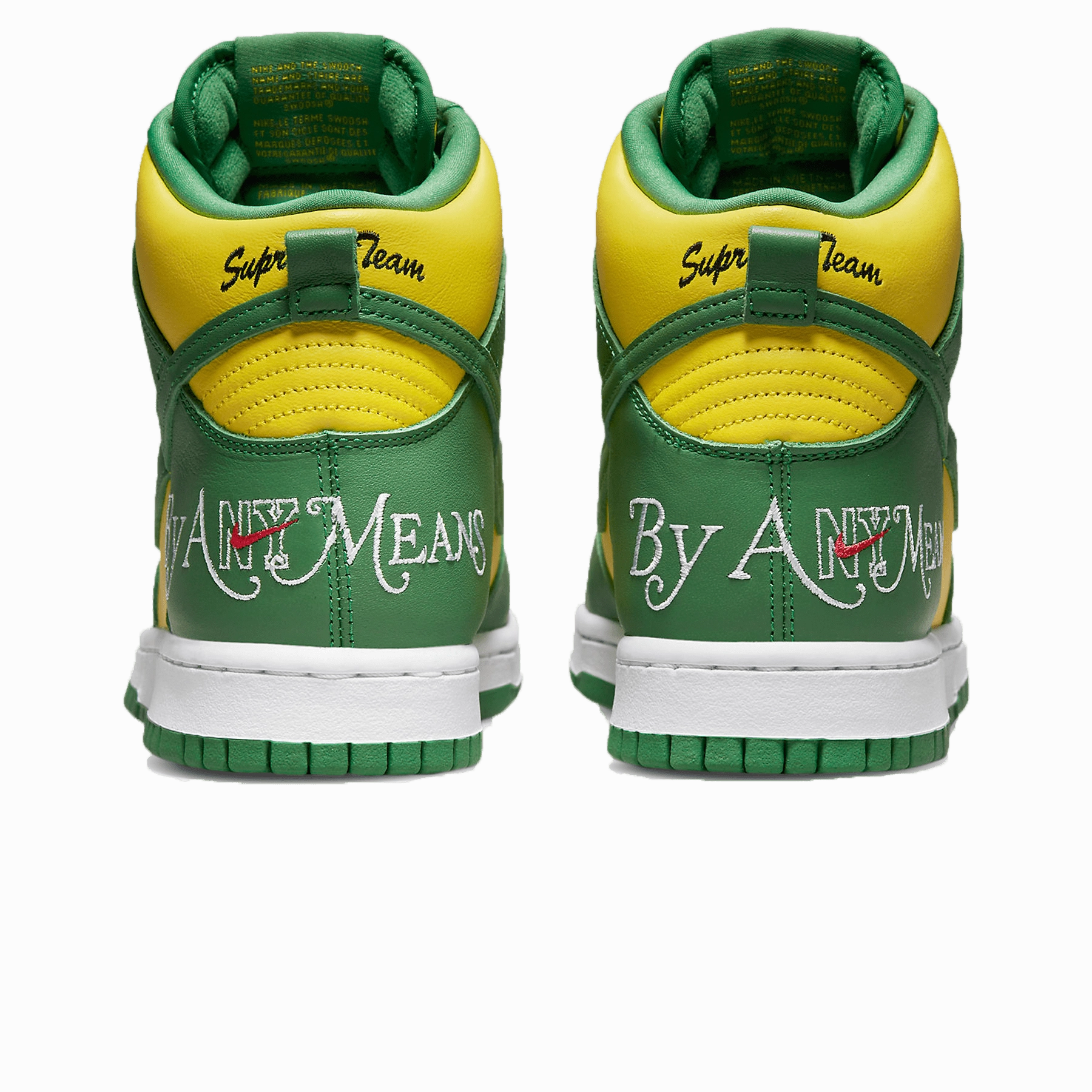 Supreme x Nike Dunk High SB 'By Any Means - Brazil' Nike SB skateboarding shoes