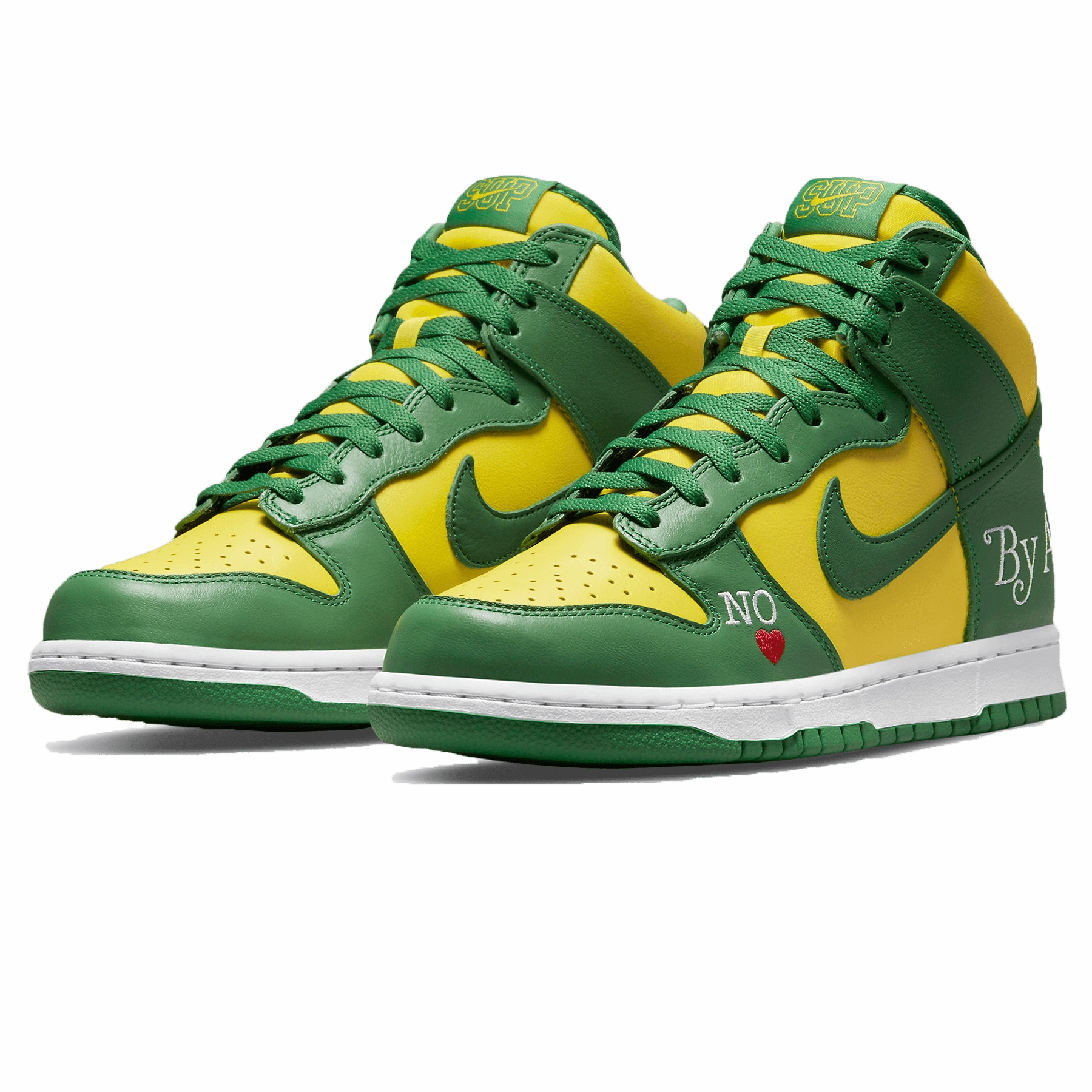 Supreme x Nike Dunk High SB 'By Any Means - Brazil' Nike SB skateboarding shoes
