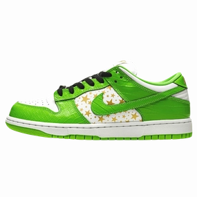 Supreme x Nike Dunk Low OG SB QS 'Mean Green' Nike SB skate shoes with padded support and grip
