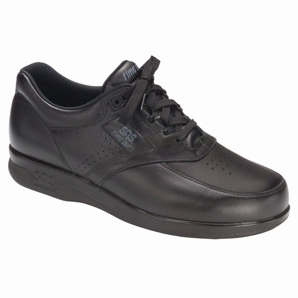 Time Out - Black SAS comfort walking shoes with supportive build