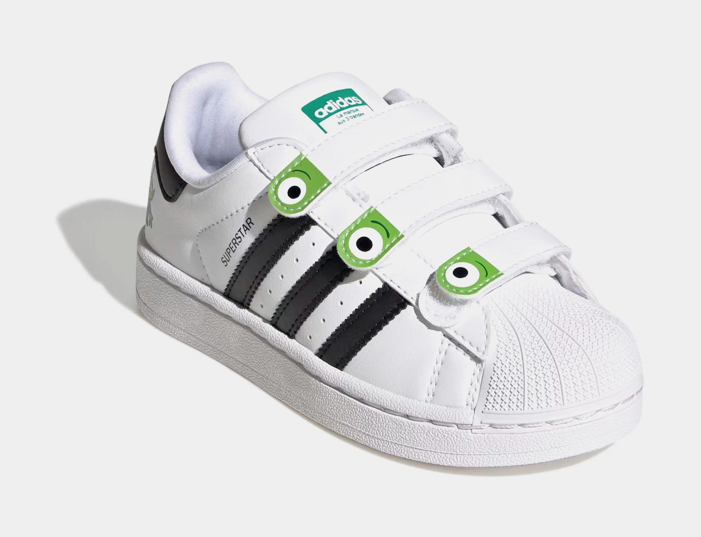 Toy Story Alien Superstar II Preschool Lifestyle Shoes (Cloud White/Core Black/Semi Solar Green) Shell toe urban sneakers