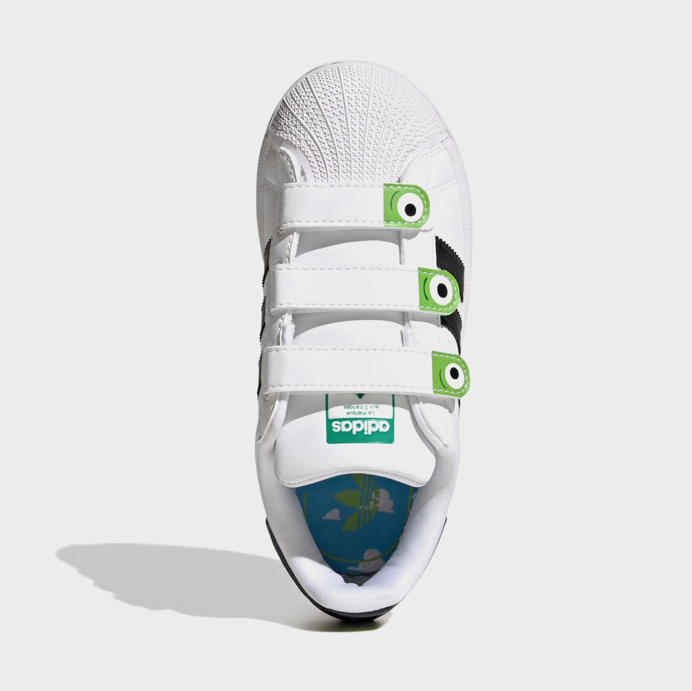 Toy Story Alien Superstar II Preschool Lifestyle Shoes (Cloud White/Core Black/Semi Solar Green) Shell toe urban sneakers
