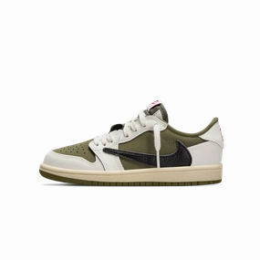 Travis Scott x Air Jordan 1 Low OG PS 'Medium Olive' Air Jordan 1 Low sneakers perfect for casual outfits