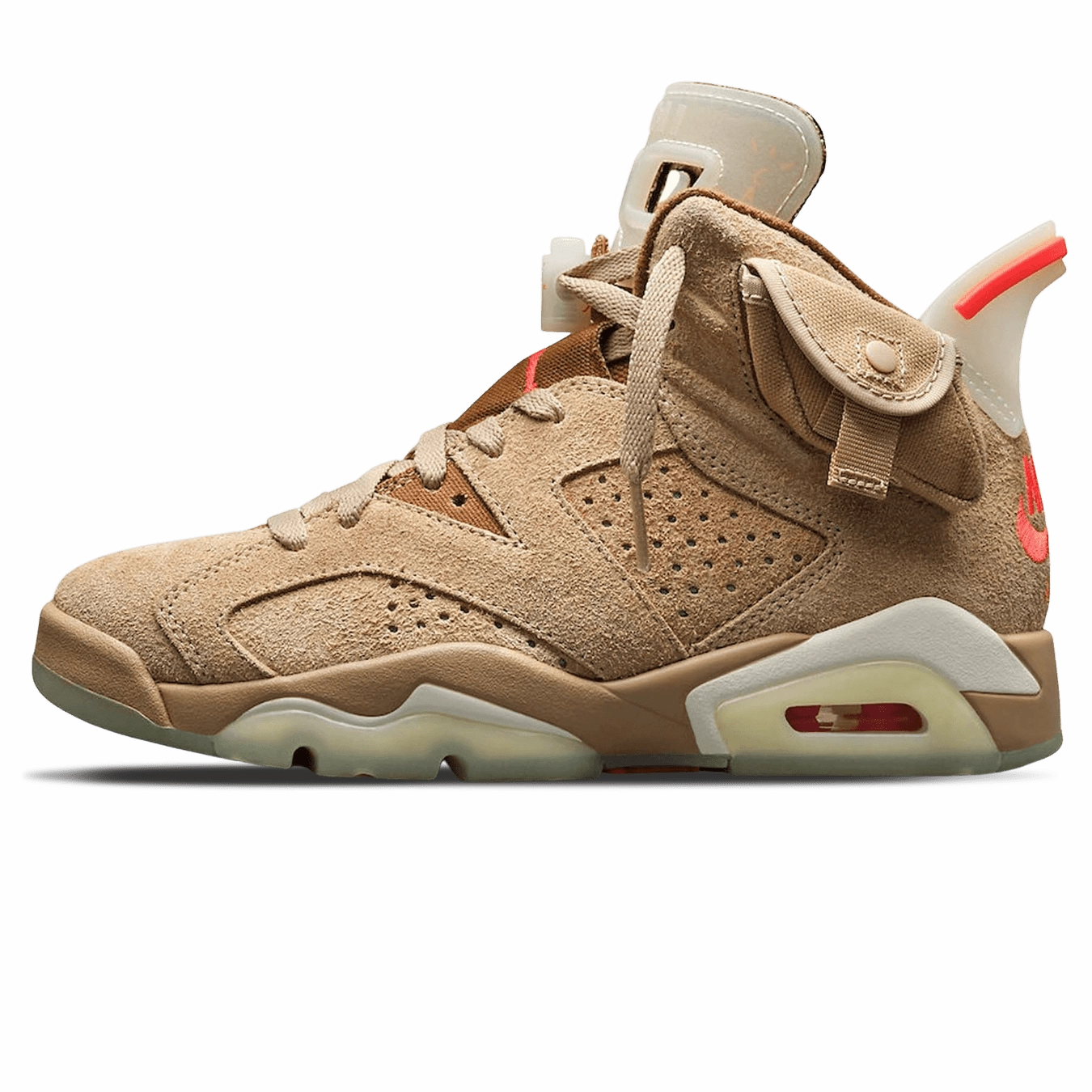 Travis Scott x Air Jordan 6 Retro 'British Khaki' Classic Jordan 6 basketball sneakers