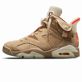 Travis Scott x Air Jordan 6 Retro 'British Khaki' Classic Jordan 6 basketball sneakers