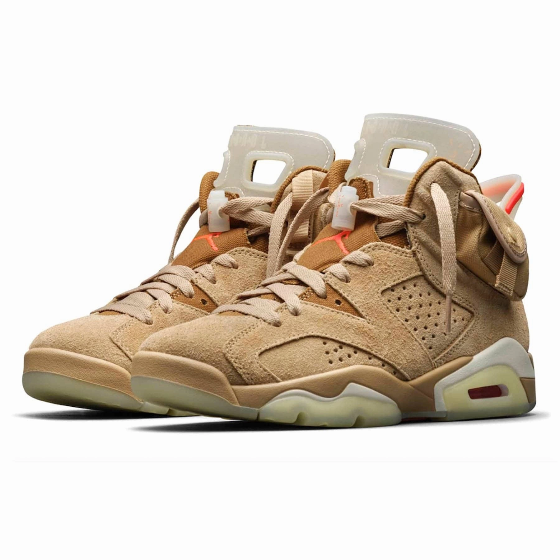 Travis Scott x Air Jordan 6 Retro 'British Khaki' Responsive game-time sneakers