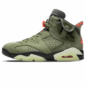 Travis Scott x Air Jordan 6 Retro 'Olive' Classic Jordan 6 basketball sneakers