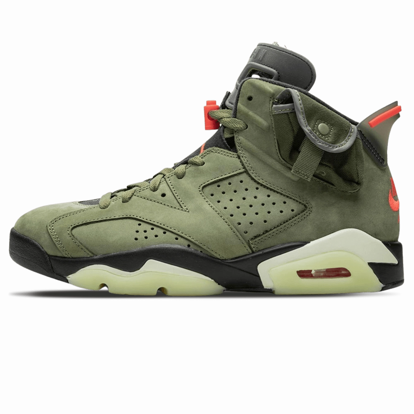 Travis Scott x Air Jordan 6 Retro 'Olive' Classic Jordan 6 basketball sneakers