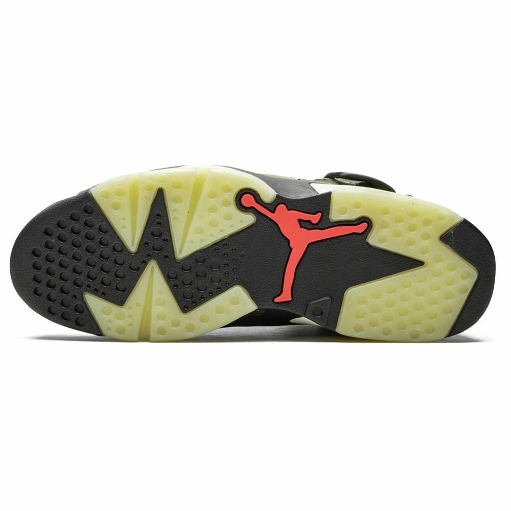 Travis Scott x Air Jordan 6 Retro 'Olive' Responsive game-time sneakers