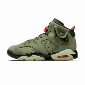 Travis Scott x Air Jordan 6 Retro GS 'Olive' Classic Jordan 6 basketball sneakers