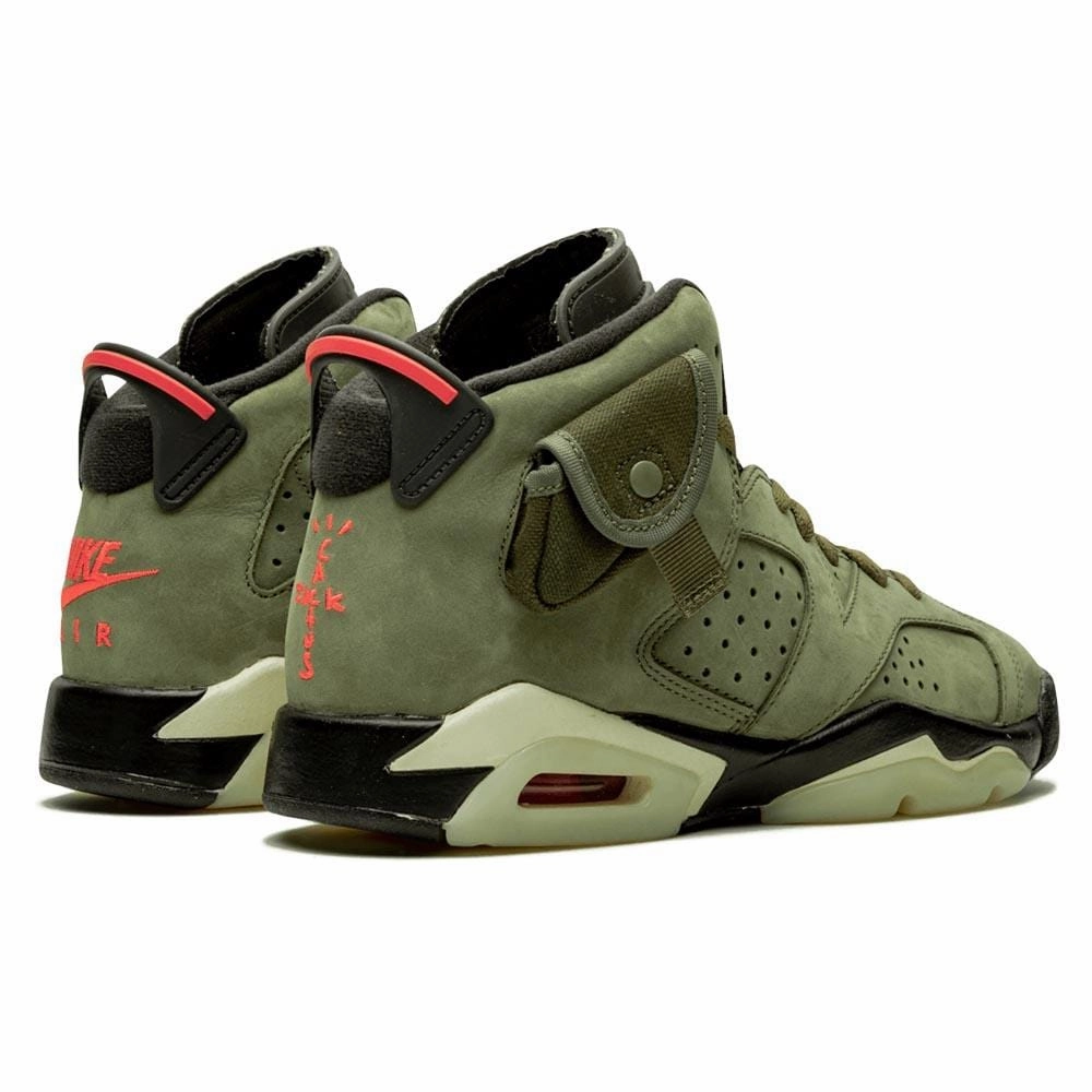 Travis Scott x Air Jordan 6 Retro GS 'Olive' Responsive game-time sneakers
