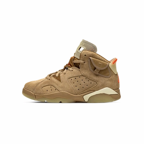 Travis Scott x Air Jordan 6 Retro PS 'British Khaki' Classic Jordan 6 basketball sneakers