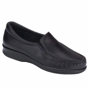 Twin - Black SAS comfort walking shoes with supportive build