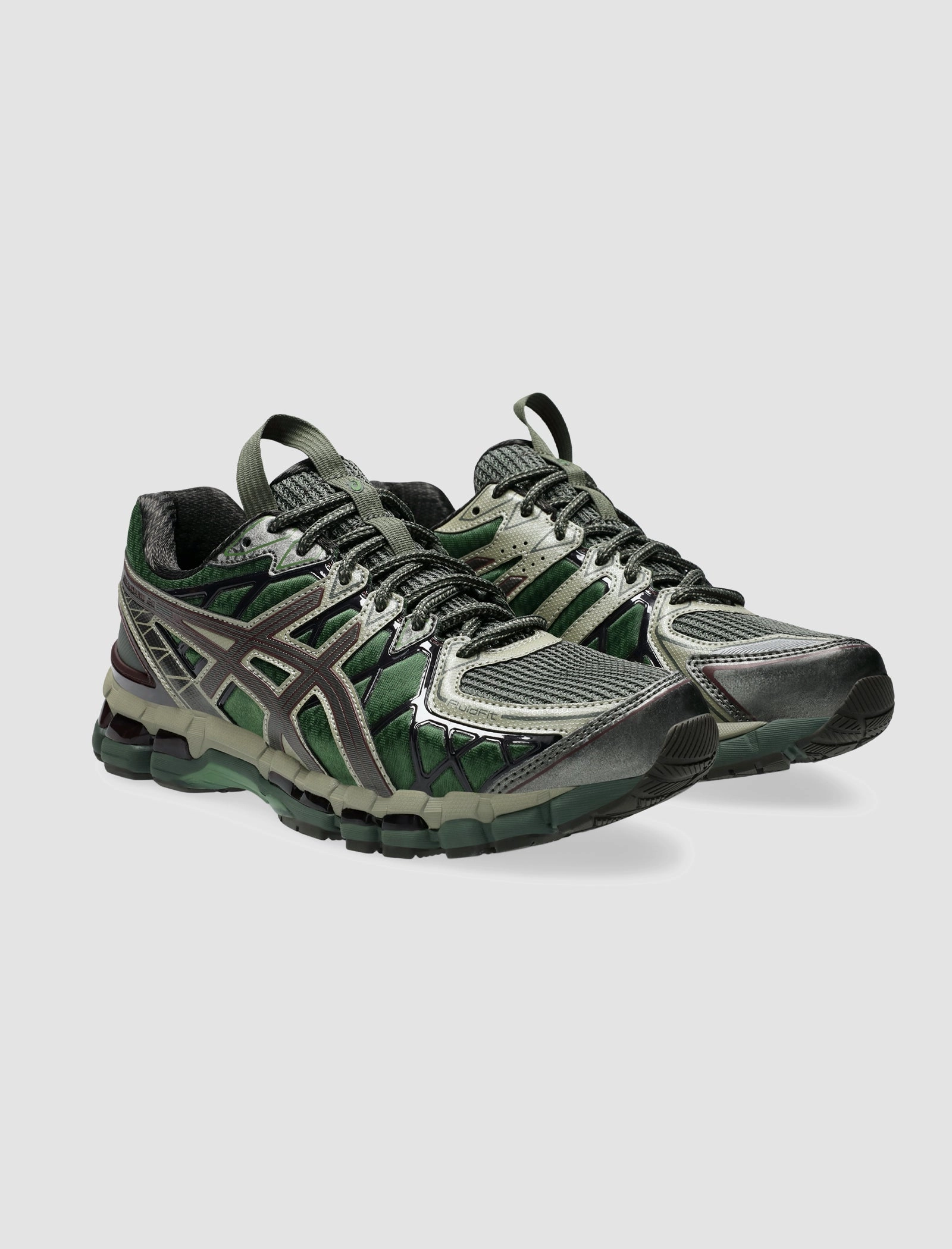 UB10-GEL-KAYANO 20 "MOSS/ GUNMETAL" Modern running sneakers
