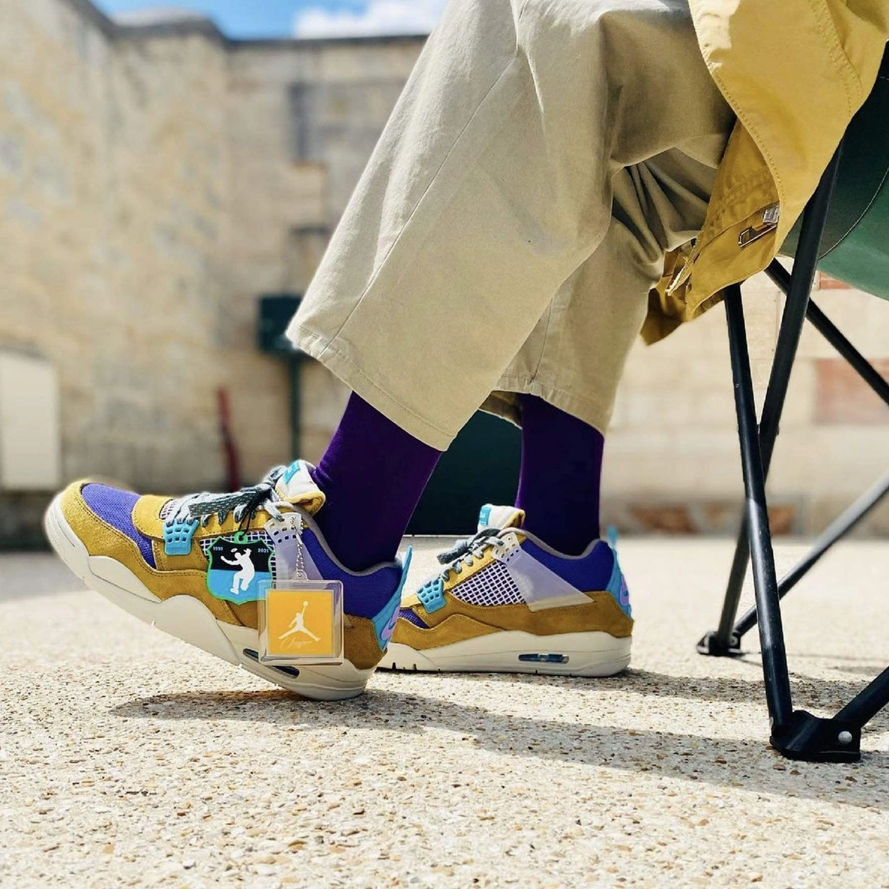 Union LA x Air Jordan 4 Retro ??Desert Moss?? Air Jordan 4 retro basketball sneakers