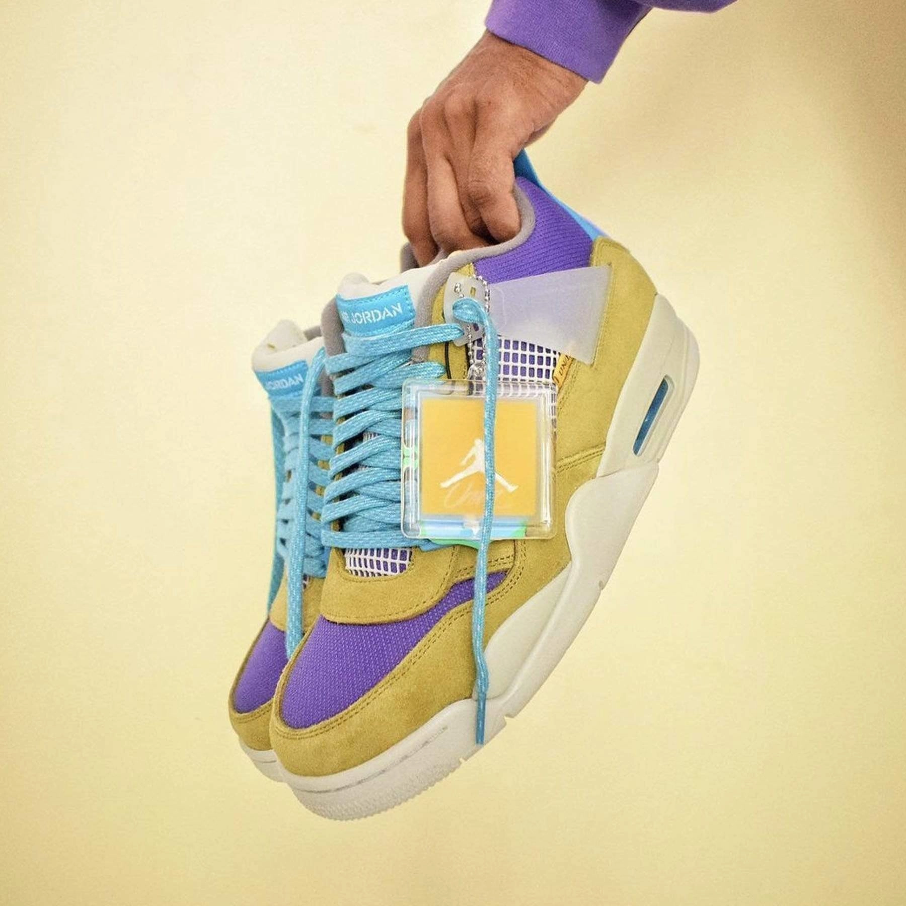 Union LA x Air Jordan 4 Retro ??Desert Moss?? Air Jordan 4 retro basketball sneakers