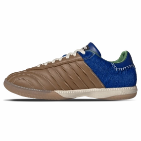 Wales Bonner x adidas Samba Millennium 'Nappa Pack - Brown Royal Blue' Adidas Samba low-profile casual sneakers