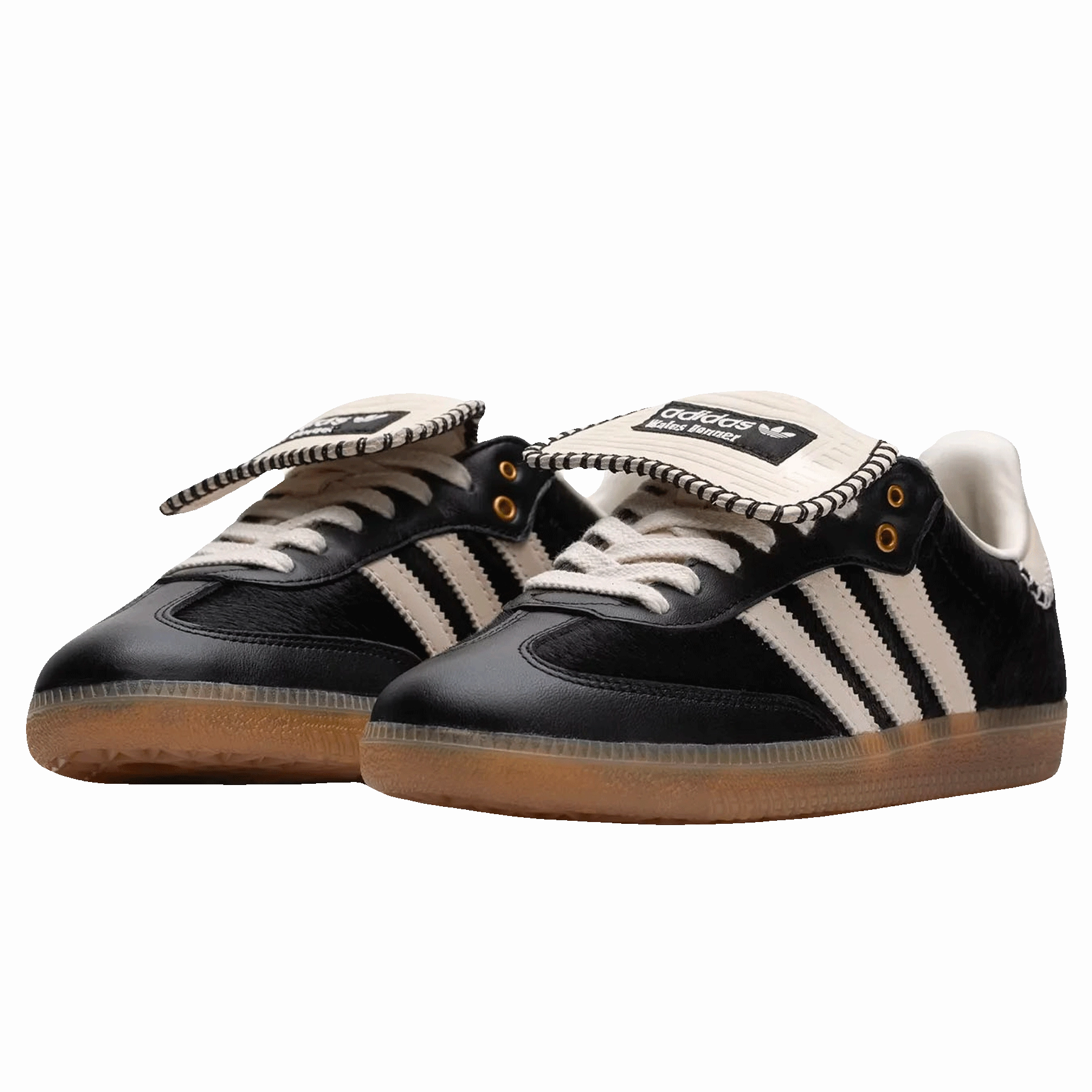 Wales Bonner x adidas Samba Pony 'Black' Throwback low-top sneakers