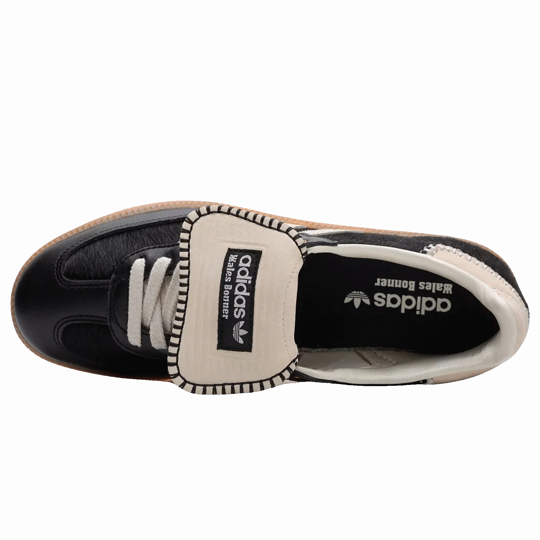 Wales Bonner x adidas Samba Pony 'Black' Throwback low-top sneakers