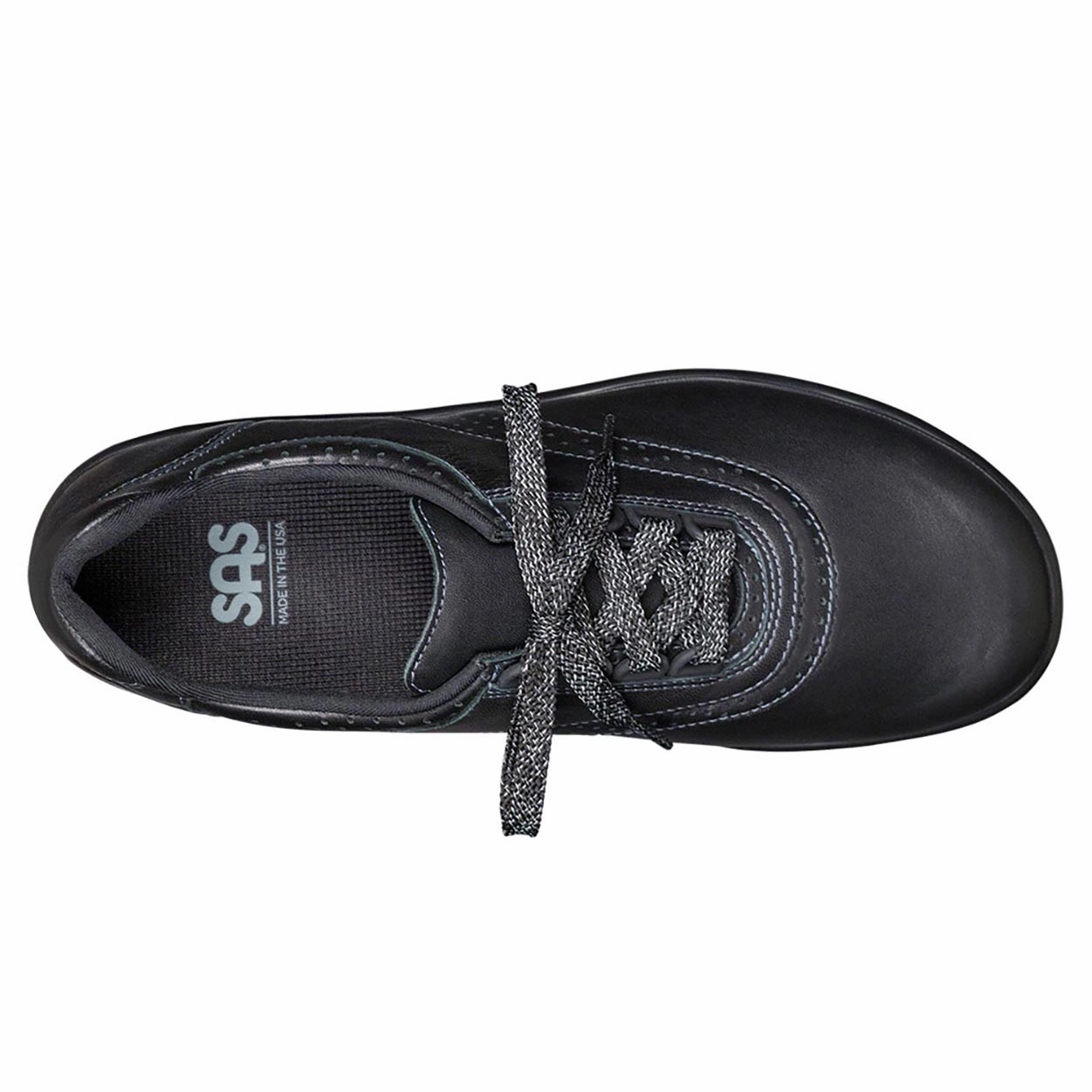 Walk Easy - Black Leather SAS orthopedic comfort shoes