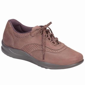 Walk Easy - Chocolate SAS comfort walking shoes with supportive build